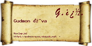 Gudmon Éva névjegykártya